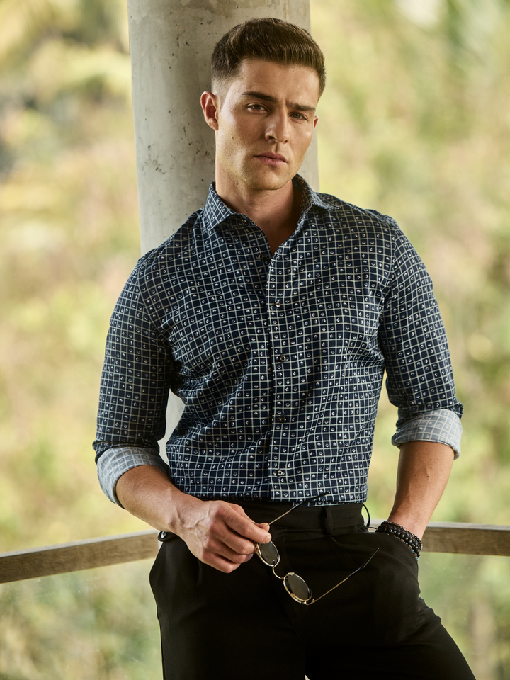 Midnight Azure Printed Shirt