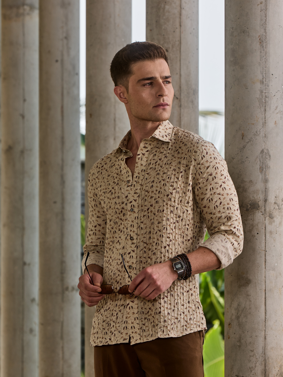 Beige Breeze Linen Shirt