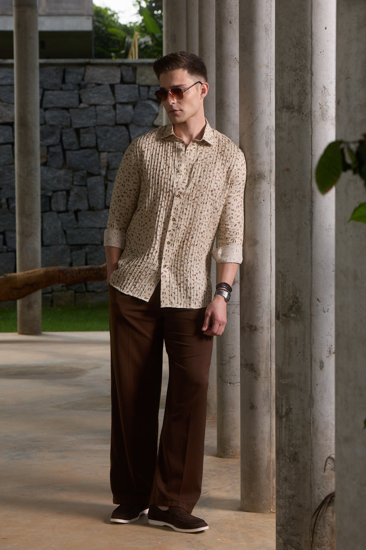 Beige Breeze Linen Shirt