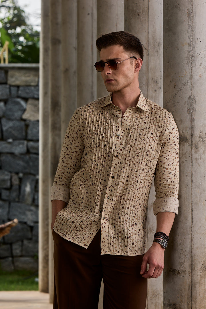 Beige Breeze Linen Shirt
