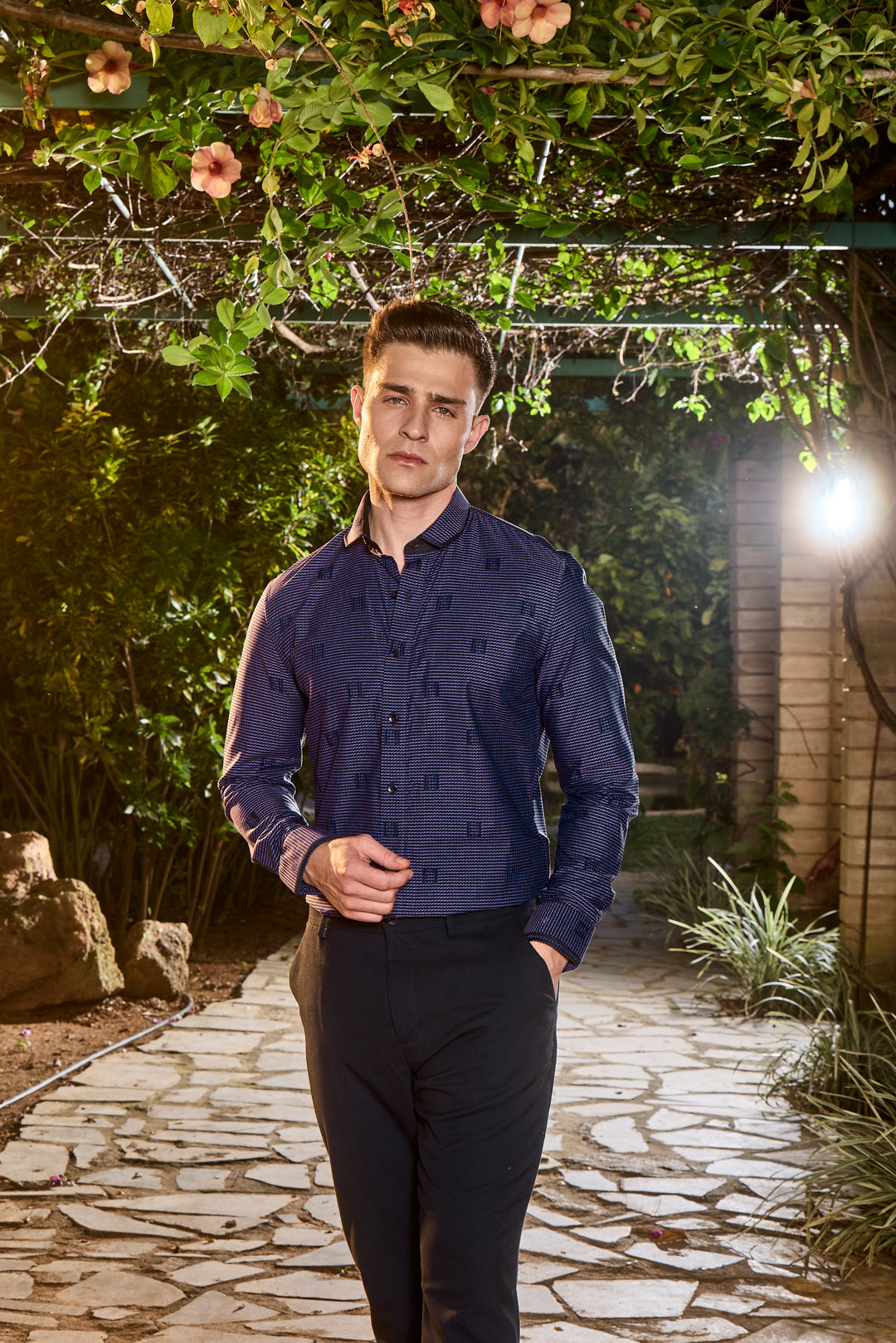 Midnight Violet Printed Shirt