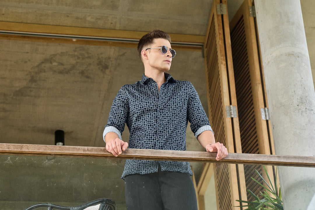 Midnight Azure Printed Shirt