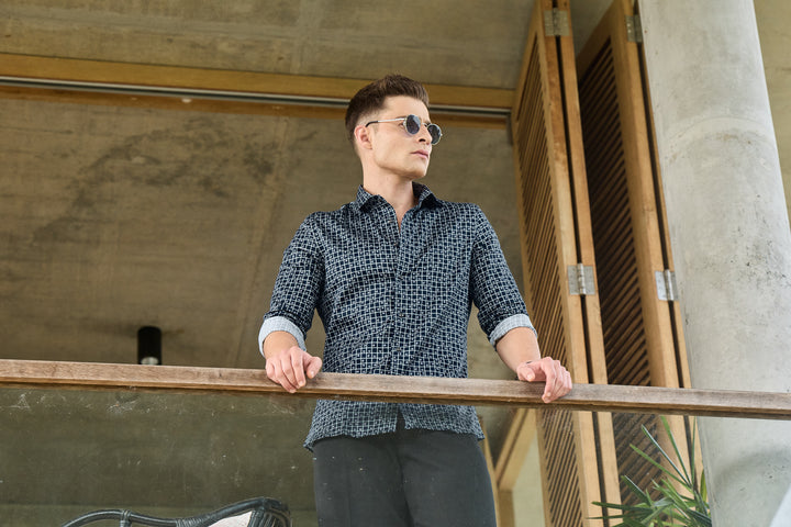 Midnight Azure Printed Shirt