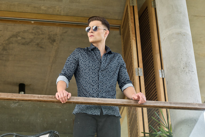 Midnight Azure Printed Shirt