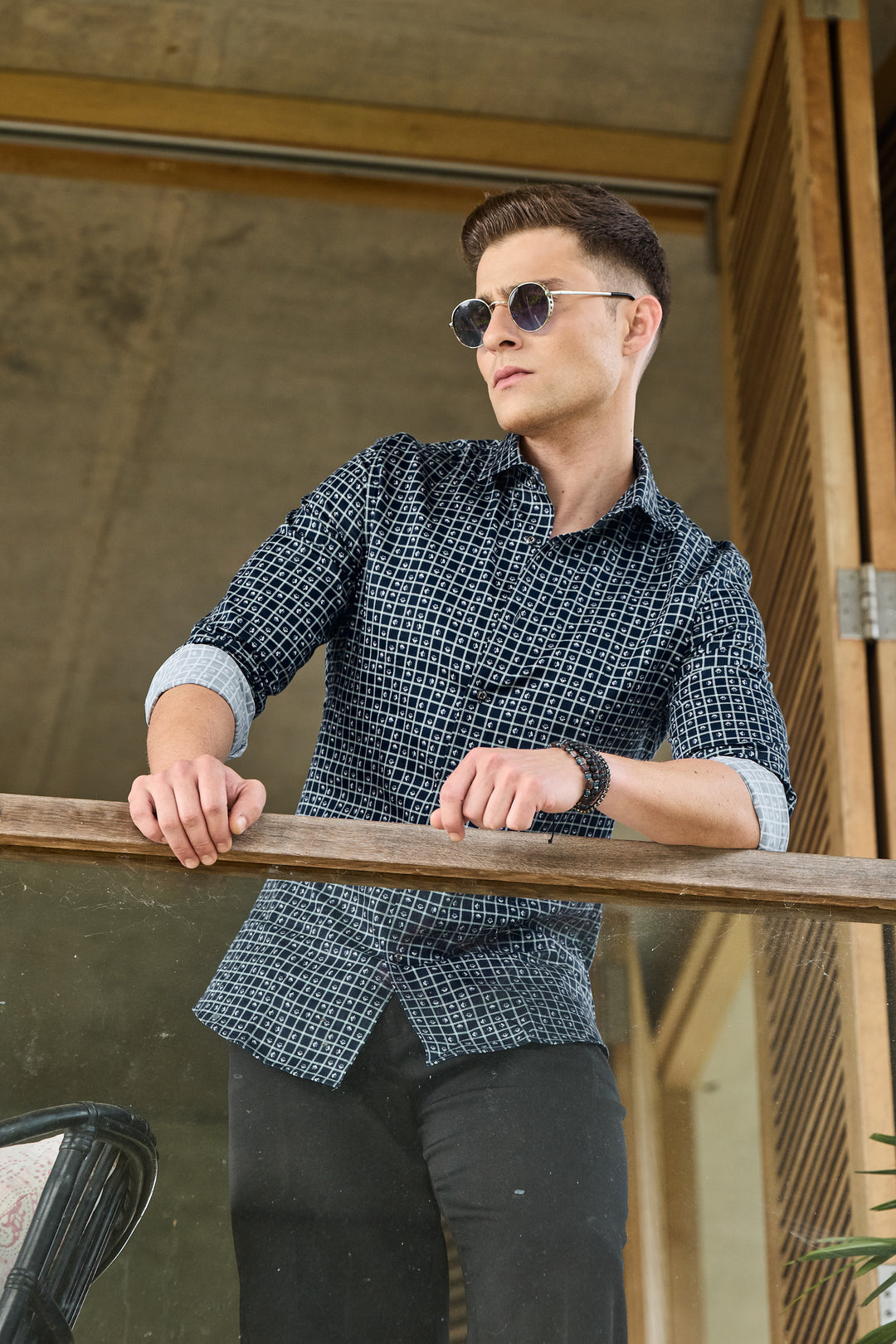 Midnight Azure Printed Shirt