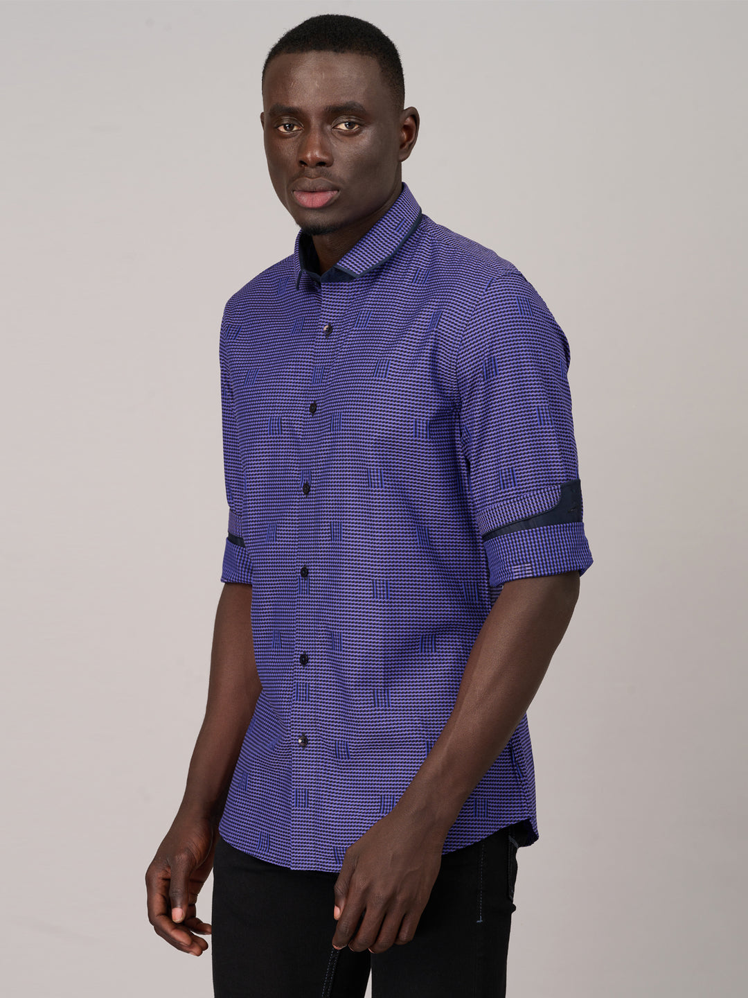 Midnight Violet Printed Shirt
