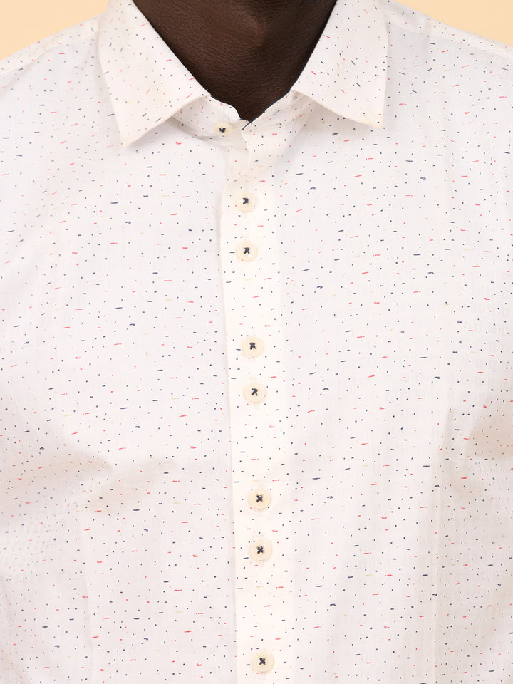 Ivory Whisper Printed Shirt