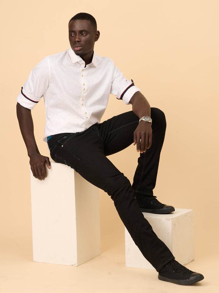 Ivory Whisper Printed Shirt