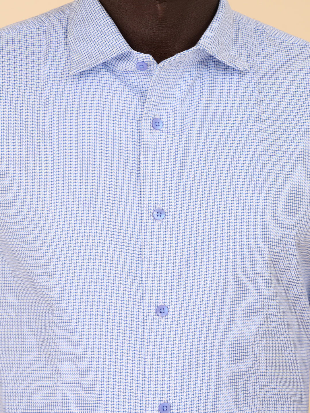 Inked Sapphire Self Design Shirt