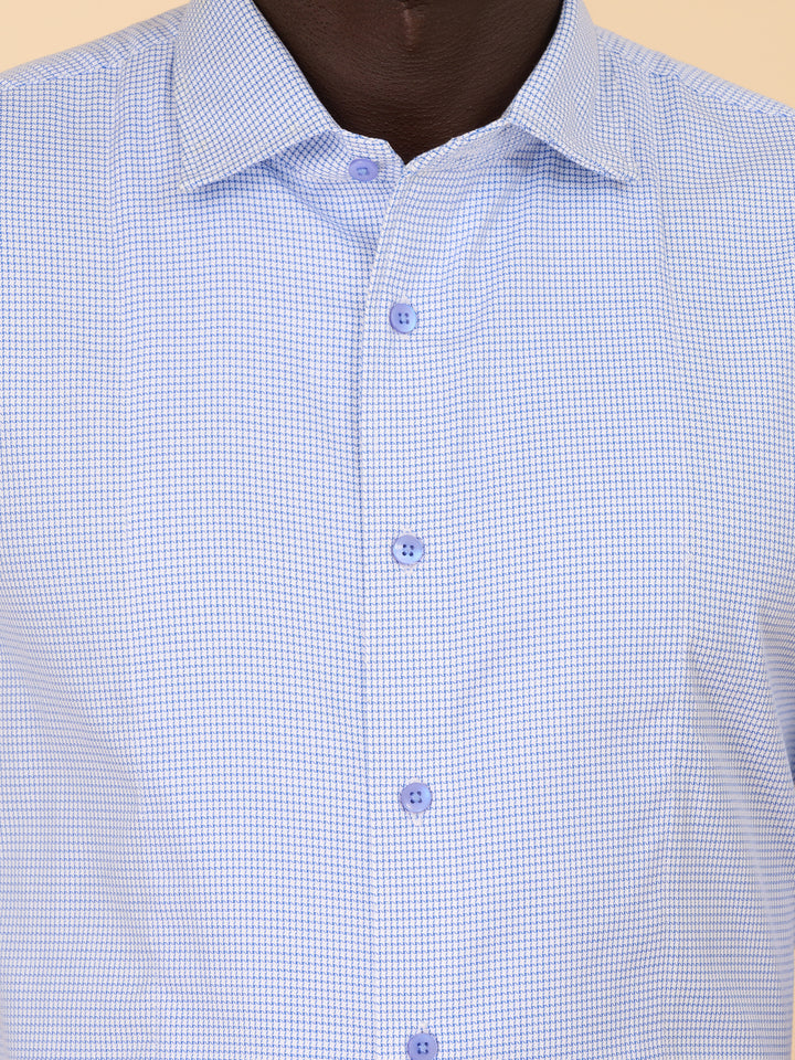 Inked Sapphire Self Design Shirt