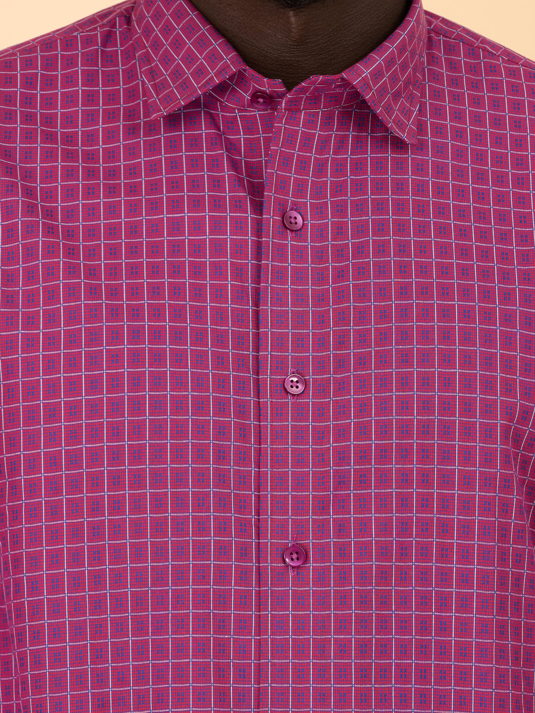Plum Essence Checked Casual Shirt