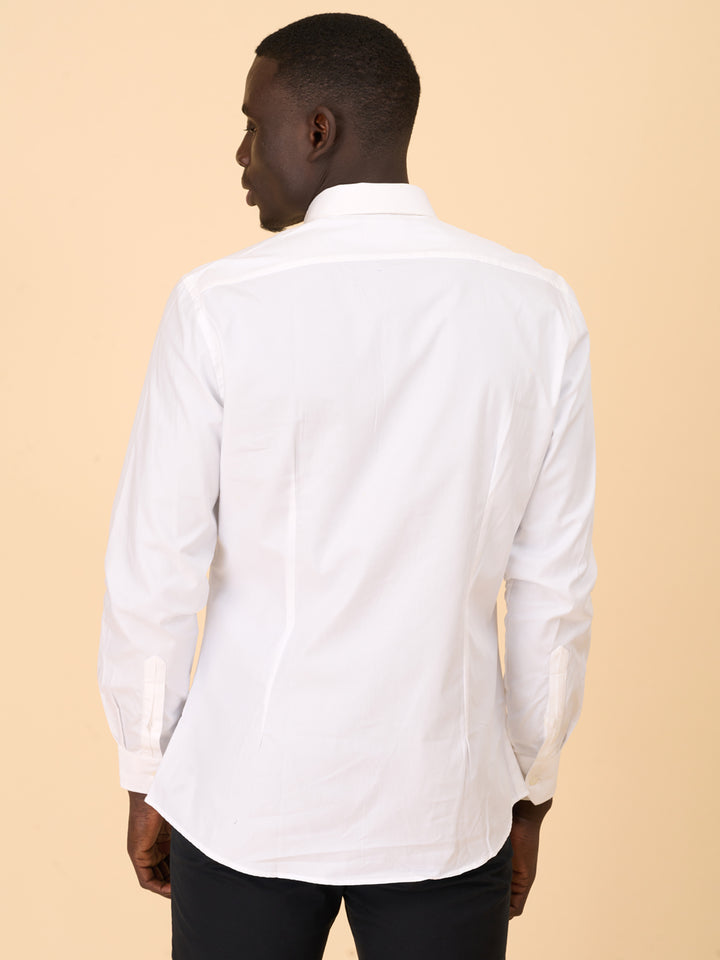 Ivory Luxe Self Design Casual Shirt