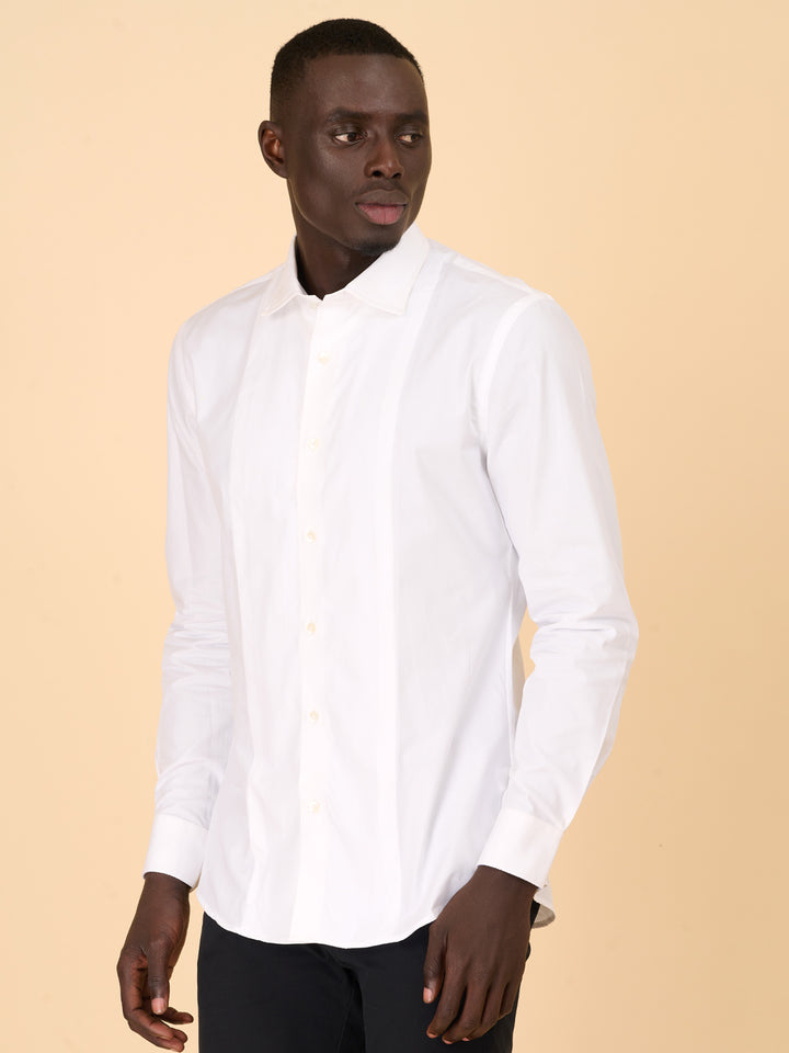 Ivory Luxe Self Design Casual Shirt