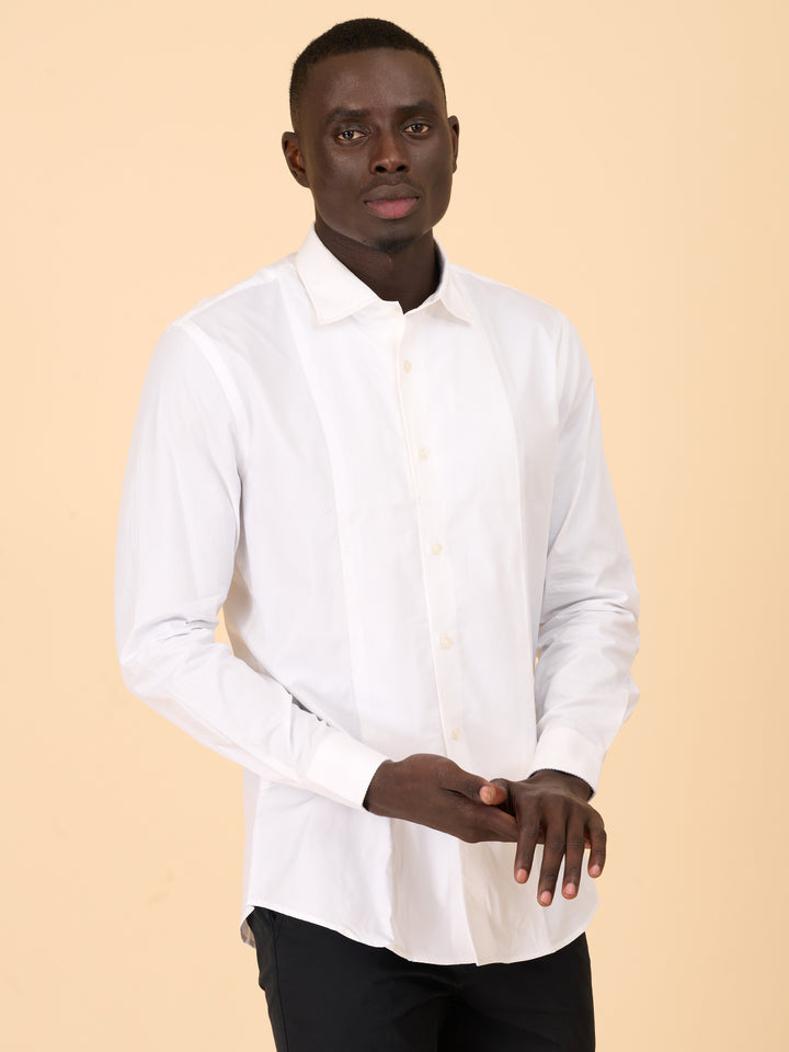 Ivory Luxe Self Design Casual Shirt