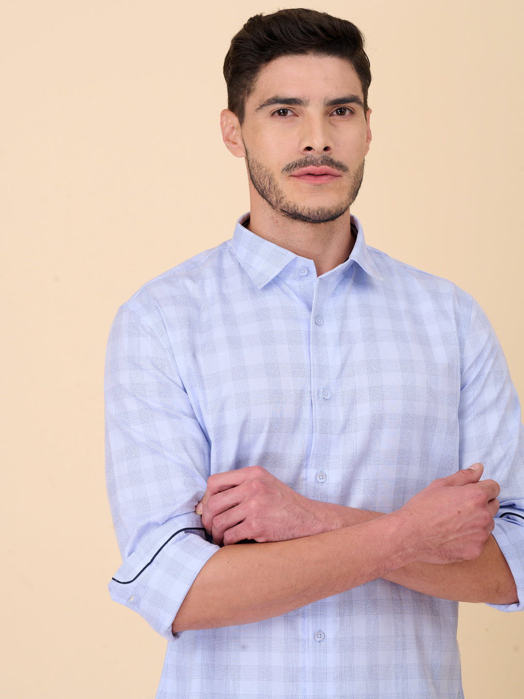 Sky Blue Classic Checked Shirt